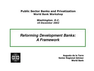 Reforming Development Banks: A Framework