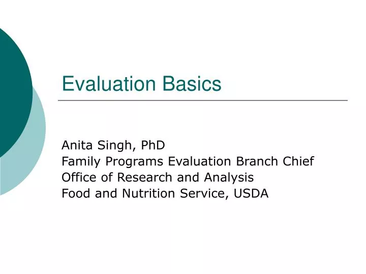 evaluation basics