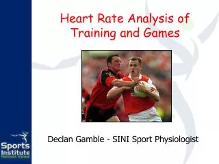 Heart Rate Analysis of Training and Games