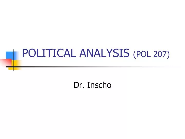 political analysis pol 207