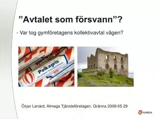 avtalet som f rsvann
