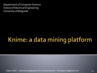 Knime: a data mining platform