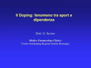 Il Doping: fenomeno tra sport e dipendenza