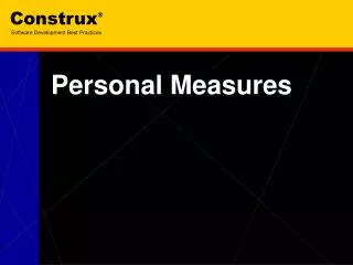 Personal Measures