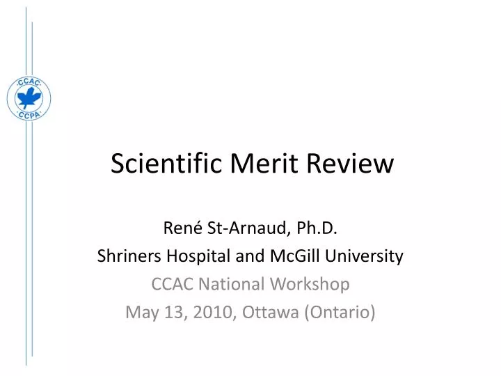 scientific merit review