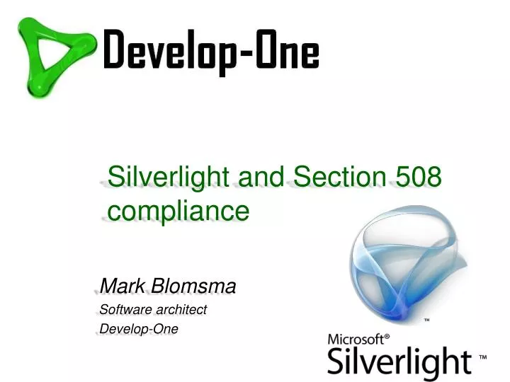 silverlight and section 508 compliance