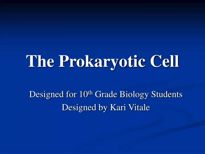 the prokaryotic cell