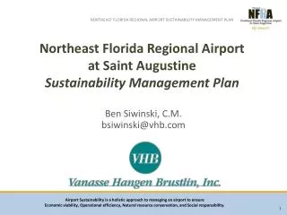 Northeast Florida Regional Airport at Saint Augustine Sustainability Management Plan