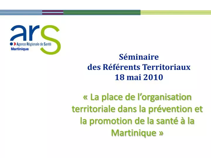 s minaire des r f rents territoriaux 18 mai 2010