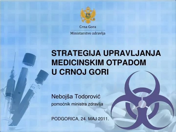 strategija upravljanja medicinskim otpadom u crnoj gori