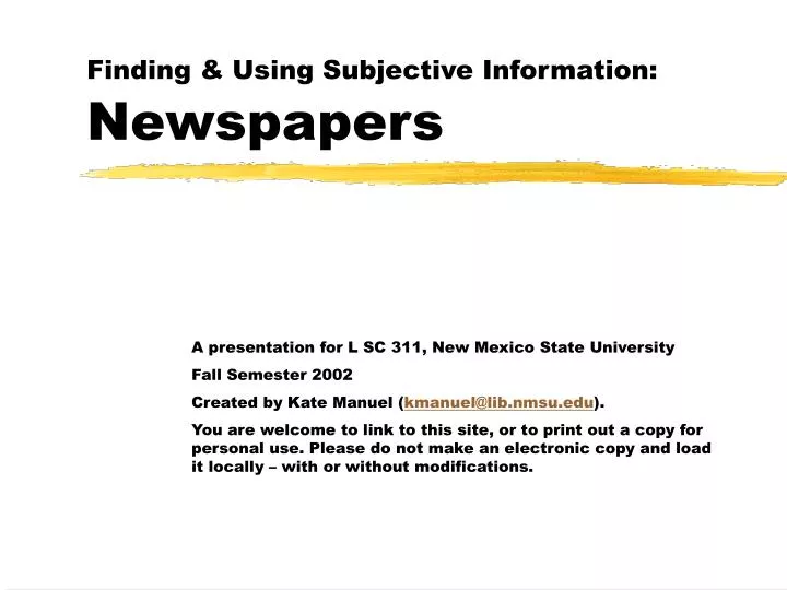 finding using subjective information newspapers