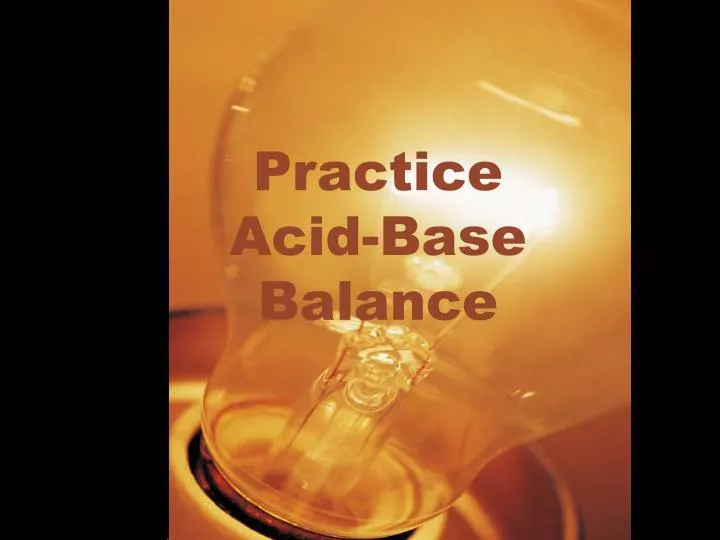 practice acid base balance