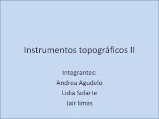 Instrumentos topográficos II