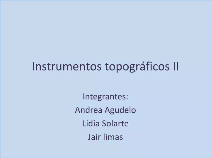 instrumentos topogr ficos ii