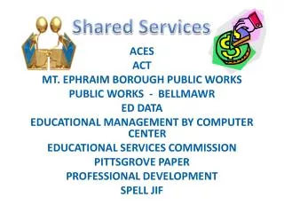 ACES ACT MT. EPHRAIM BOROUGH PUBLIC WORKS PUBLIC WORKS - BELLMAWR ED DATA EDUCATIONAL MANAGEMENT BY COMPUTER CENTER