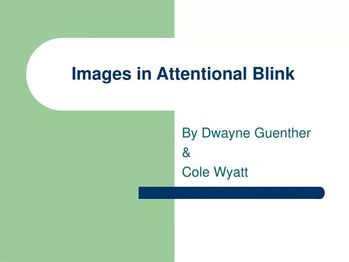 images in attentional blink