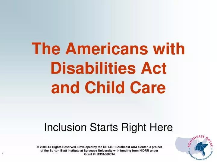 the americans with disabilities act and child care