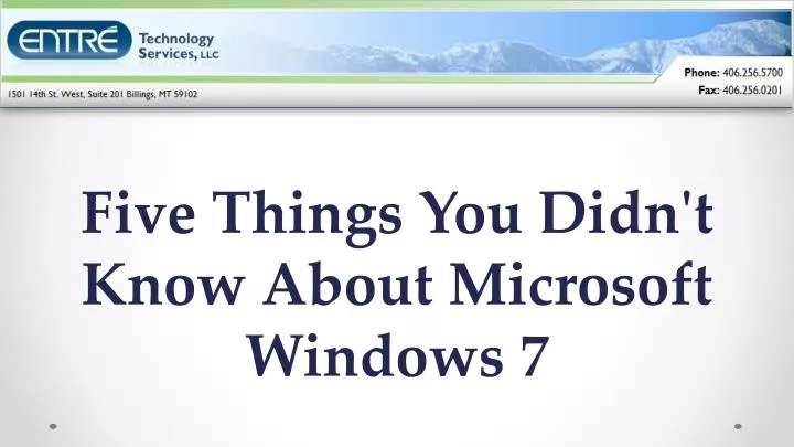 five things you didn t know about microsoft windows 7