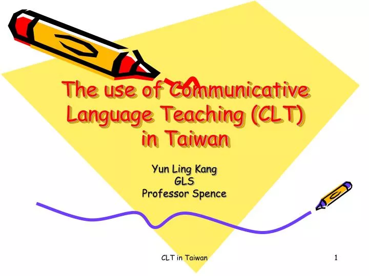 the use of communicative language teaching clt in taiwan