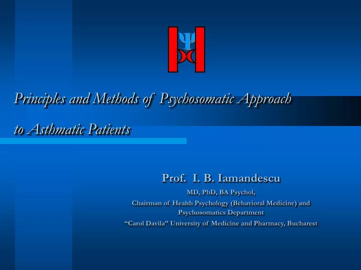 principles and methods of psychosomatic approach to asthmatic patients