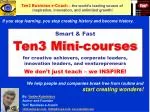 Ten3 MINI-COURSES - slide 1