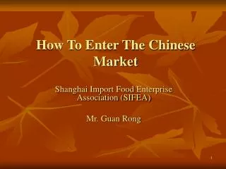 How To Enter The Chinese Market