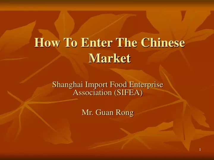 how to enter the chinese market