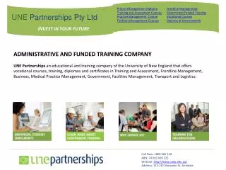 Training Company-UNE Partnerships Pty Ltd