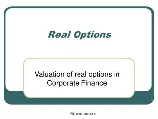 Real Options