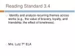 Reading Standard 3.4 - slide 1