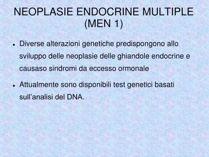 neoplasie endocrine multiple men 1