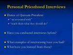 Personal Priesthood Interviews - slide 1