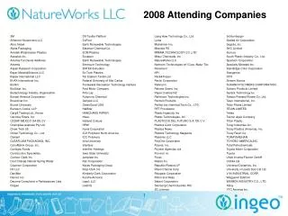 2008 Attending Companies
