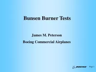 Bunsen Burner Tests