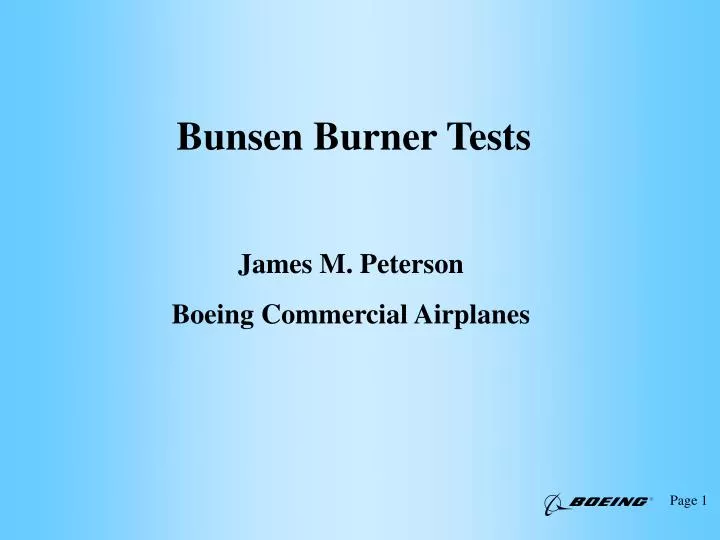 bunsen burner tests