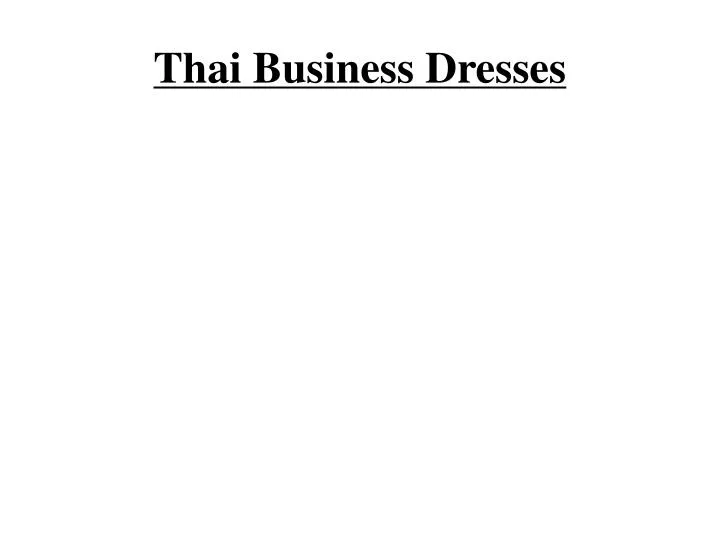 thai business dresses