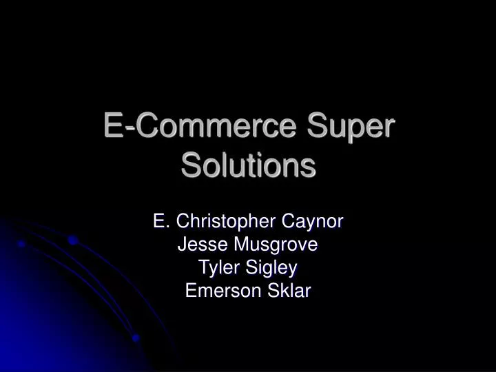 e commerce super solutions