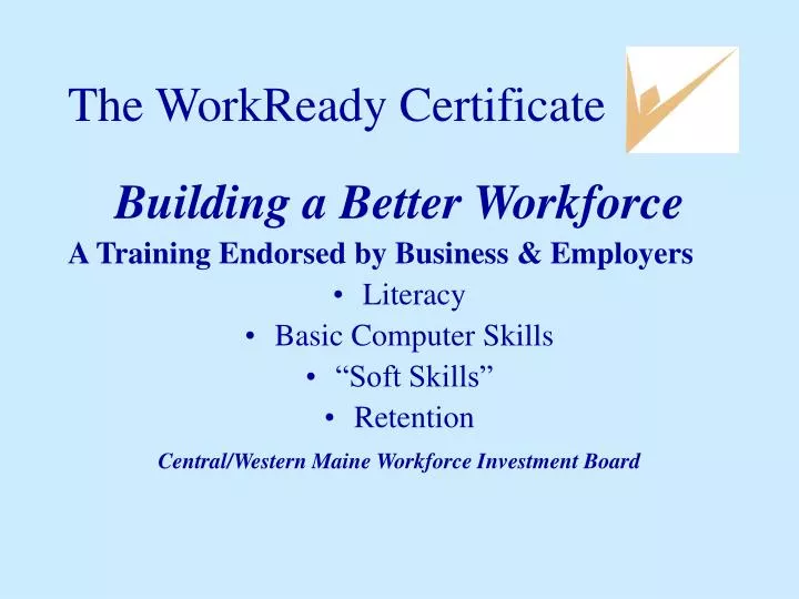 the workready certificate