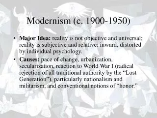 Modernism (c. 1900-1950)