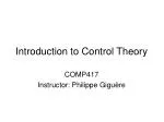 Introduction to Control Theory - slide 1