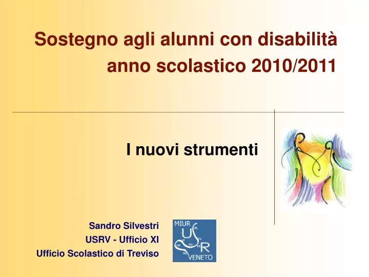 sostegno agli alunni con disabilit anno scolastico 2010 2011