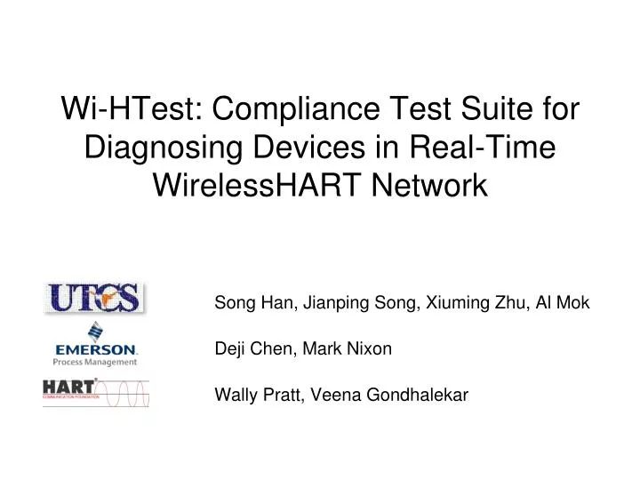 wi htest compliance test suite for diagnosing devices in real time wirelesshart network