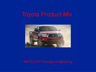 Toyota Product-Mix