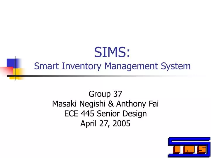 sims smart inventory management system