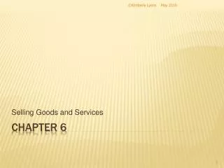 selling goods and services
