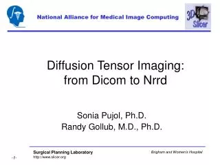 Diffusion Tensor Imaging: from Dicom to Nrrd