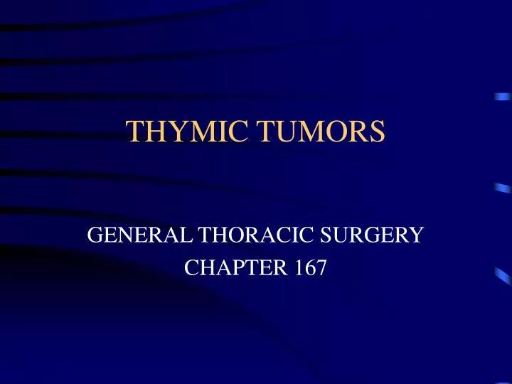 thymic tumors