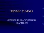 THYMIC TUMORS - slide 1