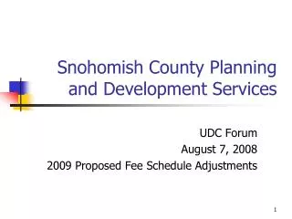 Snohomish County Planning and Development Services