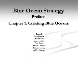 Blue Ocean Strategy Preface Chapter 1: Creating Blue Oceans